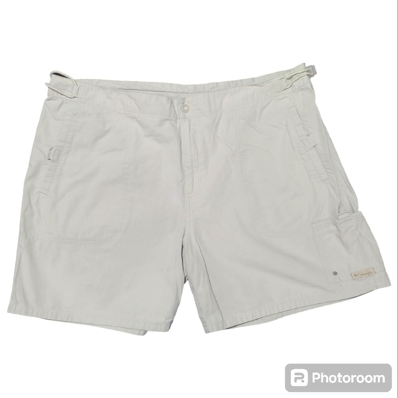 Columbia Pants - Columbia | women's cotton tan beige creme neutral khaki shorts flat front